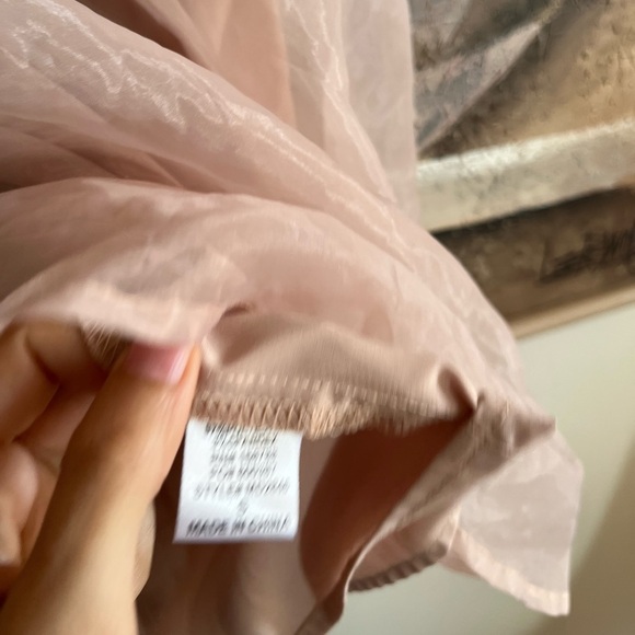 Mable Organza Sleeve Blush Pink Mini Dress - Picture 4 of 9